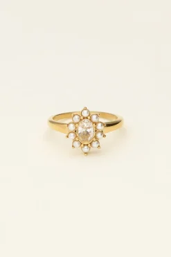 My Jewellery Bague à Perles Et Strass Fashion