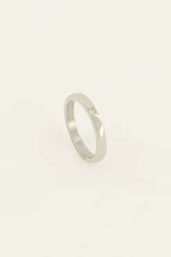 My Jewellery Bague à Pierre Transparente Outlet