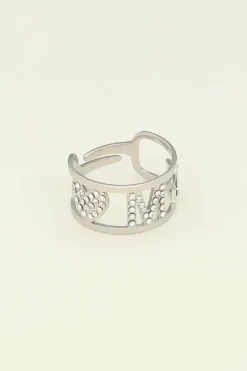 My Jewellery Bague Ajustable à Initiale Fashion