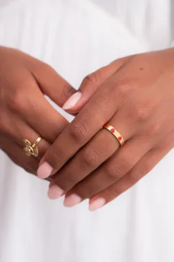 My Jewellery Bague Avec Cœurs Rouges Hot