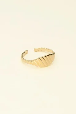 My Jewellery Bague Avec Effet Côtelé Hot