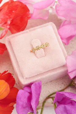 My Jewellery Bague Avec Fleurs Et Pierres Discount