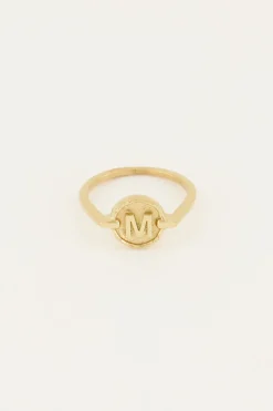 My Jewellery Bague Avec Initiale Encerclée Best