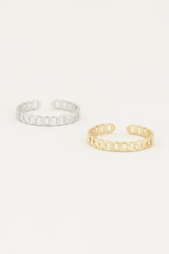 My Jewellery Bague Avec Maillons Plats Best