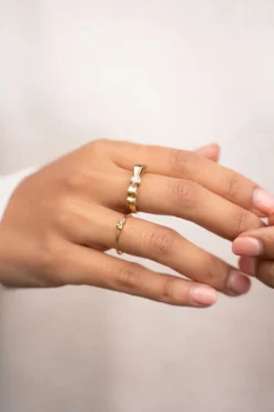 My Jewellery Bague Avec Nœud Et Pierre Transparente New