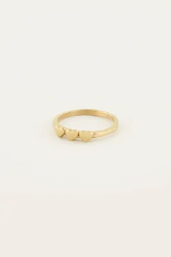 My Jewellery Bague Avec 3 petits Cœurs Fashion