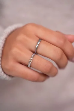 My Jewellery Bague Avec 3 petits Cœurs Fashion