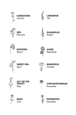 My Jewellery Bague Birth Flower Outlet