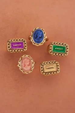 My Jewellery Bague Bold Spirit Avec Charm « Amour » Rose Clearance