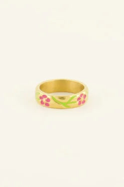 My Jewellery Bague Casa Fiore Avec Fleurs Roses Clearance