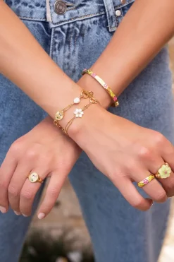 My Jewellery Bague Casa Fiore Avec Fleurs Roses Clearance