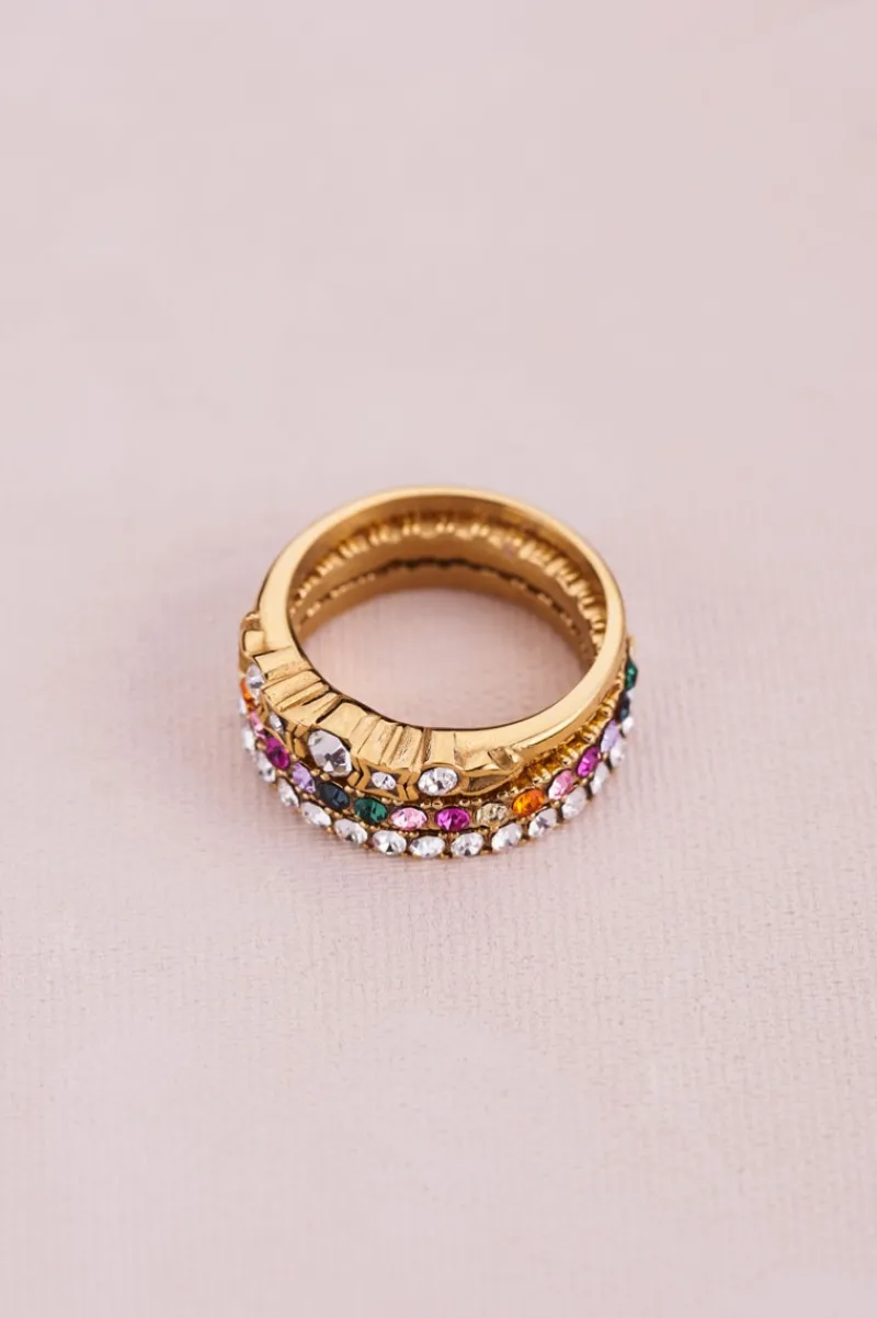 My Jewellery Bague Classique Vintage Avec Cristal Hot