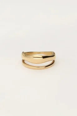 My Jewellery Bague Double Bold à La Forme Organique Outlet