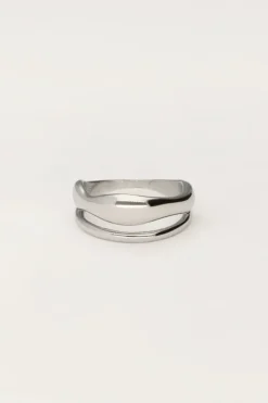 My Jewellery Bague Double Bold à La Forme Organique Outlet
