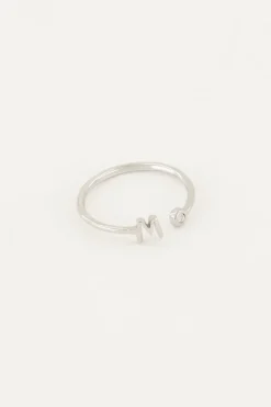 My Jewellery Bague Initiale Avec Pierre Outlet