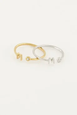 My Jewellery Bague Initiale Avec Pierre Outlet