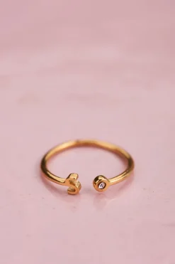 My Jewellery Bague Initiale Avec Pierre Outlet