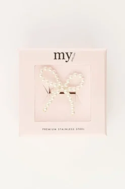 My Jewellery Bague élastique Avec Perles Et Noeud Fashion