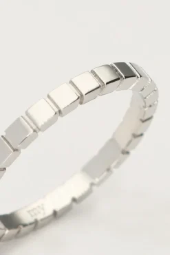 My Jewellery Bague Minimaliste à Carreaux Discount