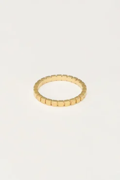 My Jewellery Bague Minimaliste à Carreaux Discount