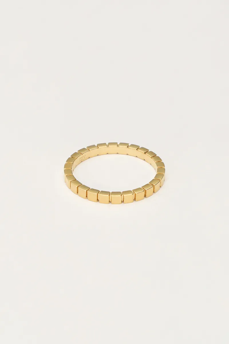 My Jewellery Bague Minimaliste à Carreaux Discount