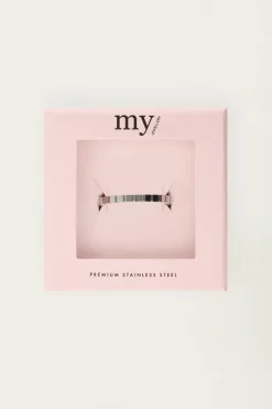 My Jewellery Bague Minimaliste à Carreaux Discount