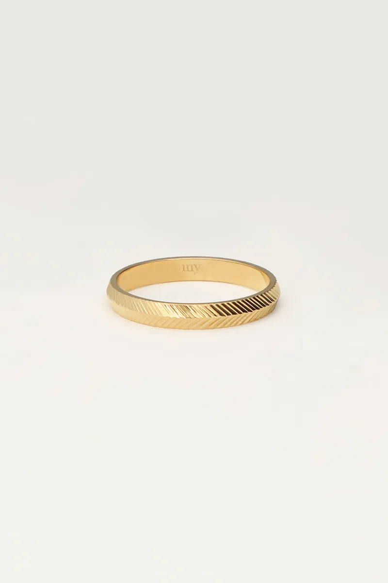 My Jewellery Bague Minimaliste à Chevrons Outlet