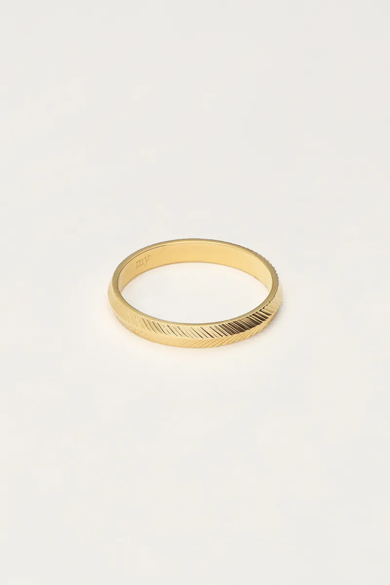 My Jewellery Bague Minimaliste à Chevrons Outlet