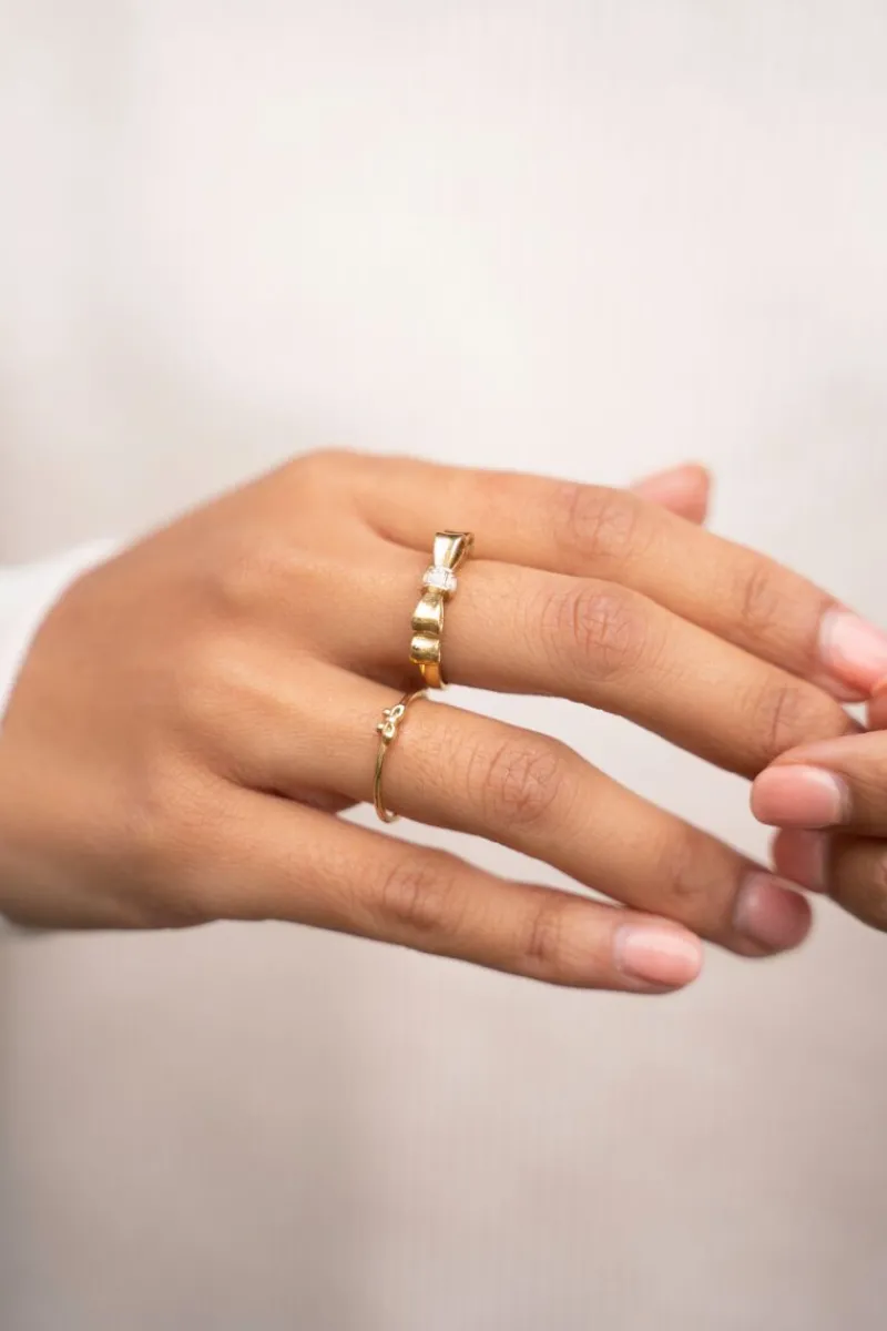 My Jewellery Bague Minimaliste Avec Nœud New