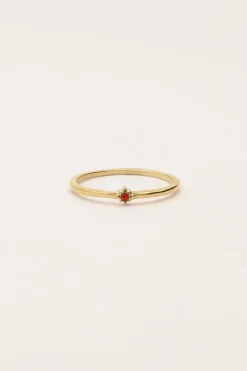 My Jewellery Bague Minimaliste Avec Pierre De Naissance Fashion