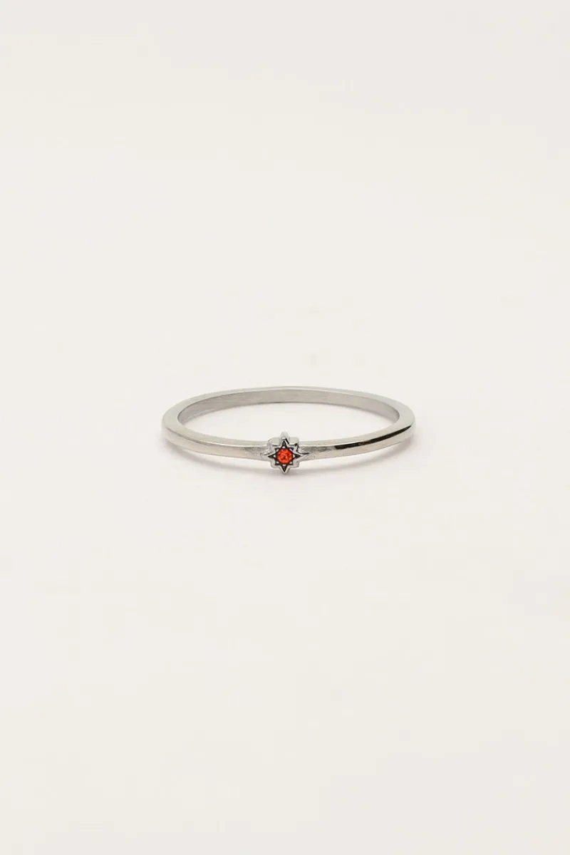 My Jewellery Bague Minimaliste Avec Pierre De Naissance Fashion