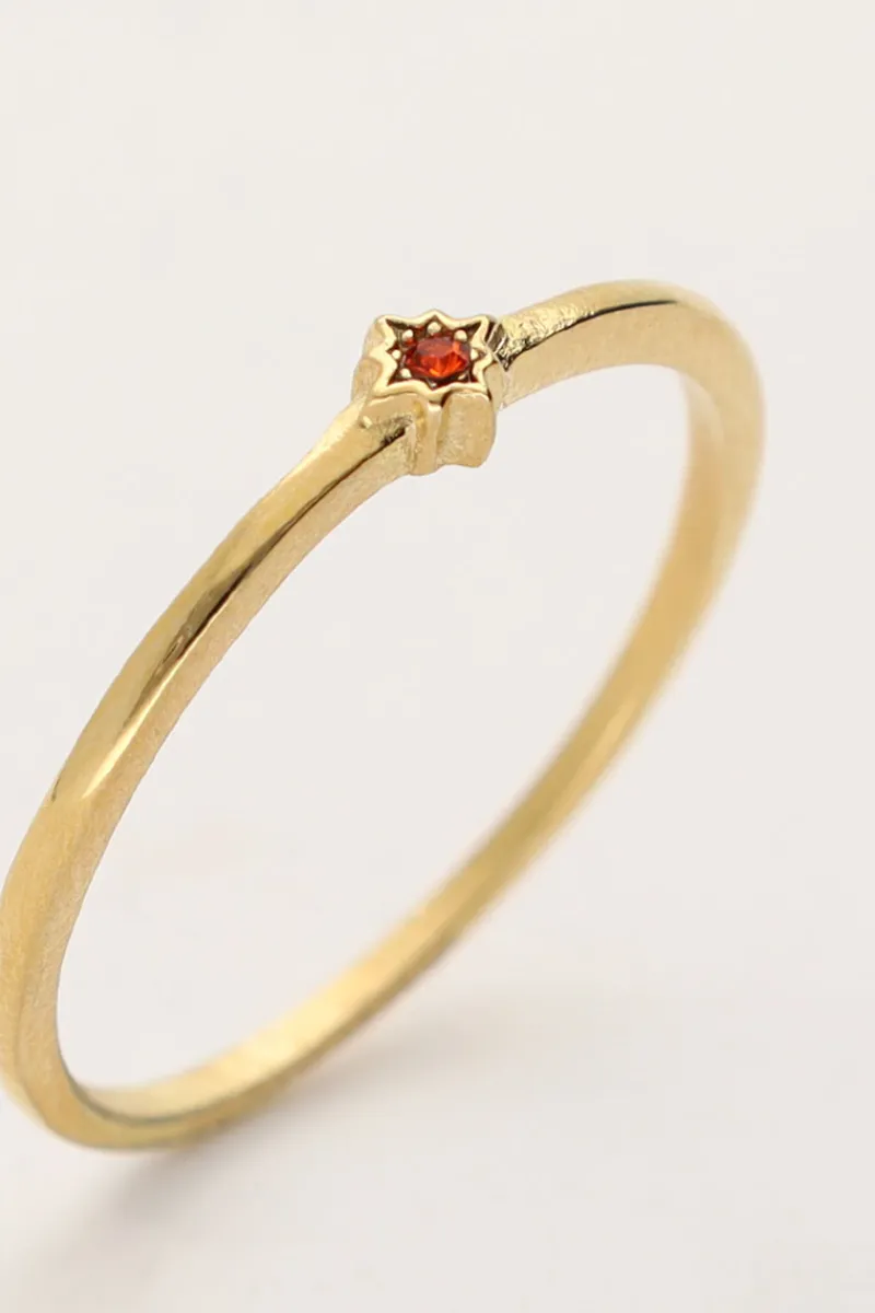My Jewellery Bague Minimaliste Avec Pierre De Naissance Fashion