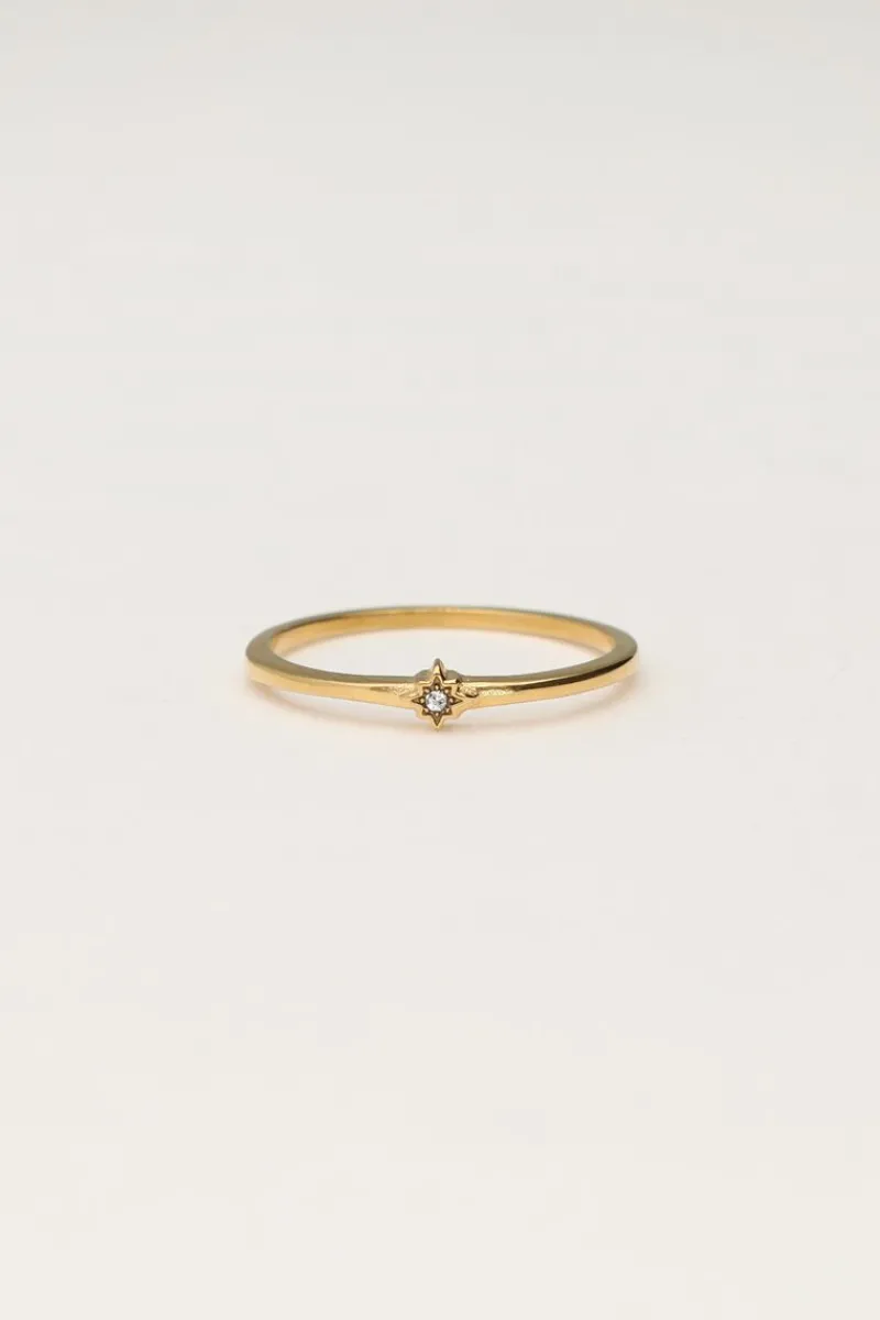 My Jewellery Bague Minimaliste Avec Strass Clearance