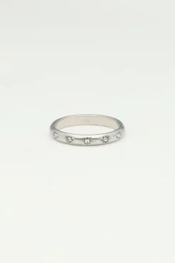 My Jewellery Bague Minimaliste Avec étoiles Transparentes Fashion