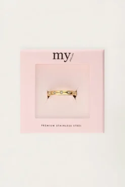 My Jewellery Bague Minimaliste Avec étoiles Transparentes Fashion