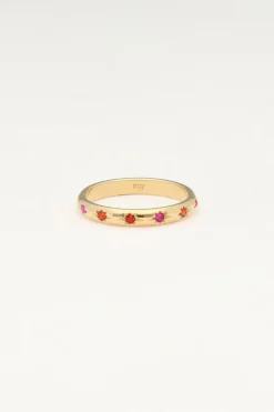 My Jewellery Bague Minimaliste Avec étoiles Multicolores Hot