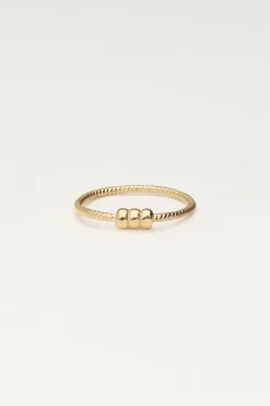 My Jewellery Bague Minimaliste Structurée Avec Trois Billes New