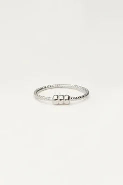 My Jewellery Bague Minimaliste Structurée Avec Trois Billes New