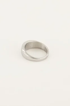 My Jewellery Bague MOOD Avec Pierre Rose Carrée Clearance