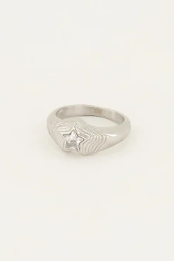 My Jewellery Bague MOOD Avec Pierre étoile Transparente Clearance