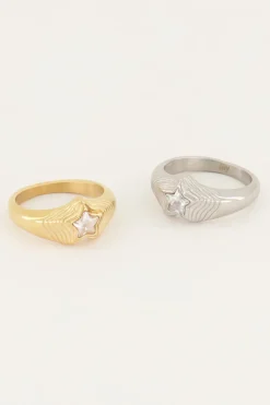 My Jewellery Bague MOOD Avec Pierre étoile Transparente Clearance
