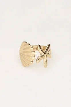 My Jewellery Bague Océan Avec Coquillage Et étoile De Mer Online