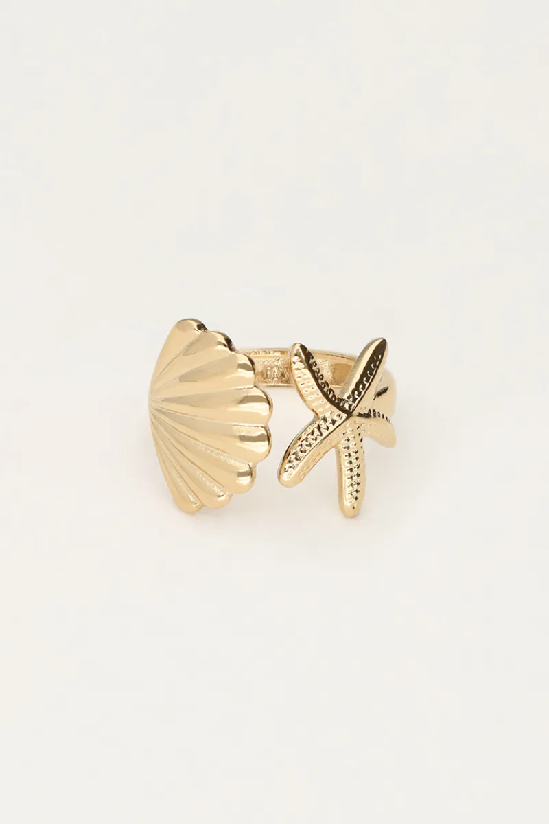 My Jewellery Bague Océan Avec Coquillage Et étoile De Mer Online