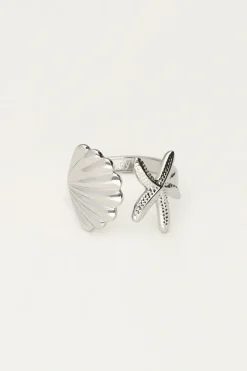 My Jewellery Bague Océan Avec Coquillage Et étoile De Mer Online