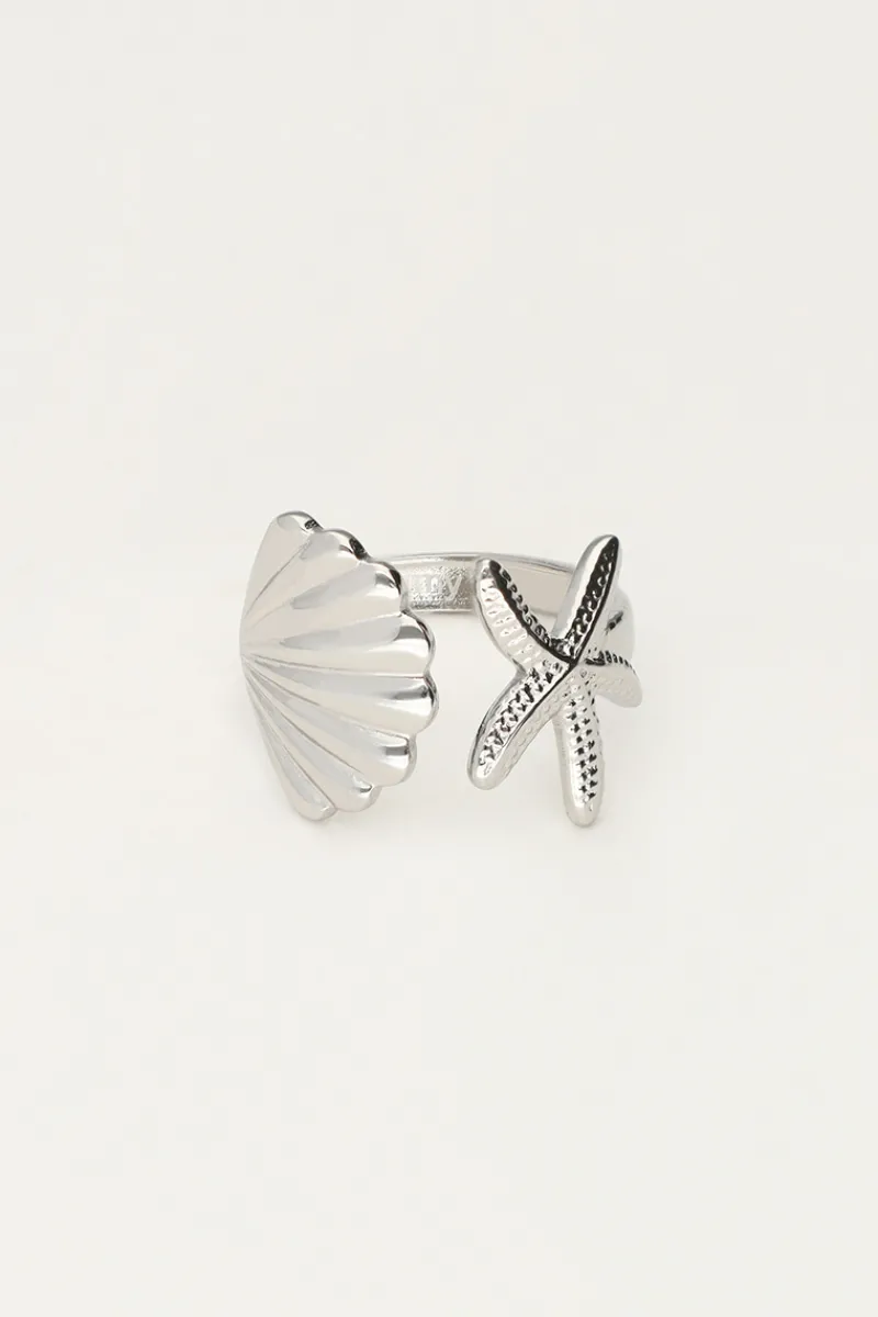 My Jewellery Bague Océan Avec Coquillage Et étoile De Mer Online