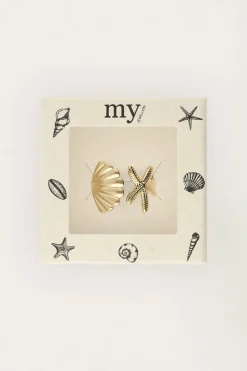 My Jewellery Bague Océan Avec Coquillage Et étoile De Mer Online