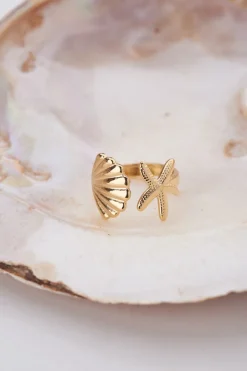My Jewellery Bague Océan Avec Coquillage Et étoile De Mer Online
