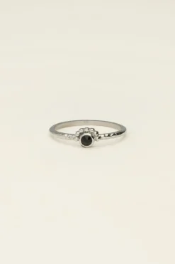 My Jewellery Bague Petite Pierre Noire Universe Fashion