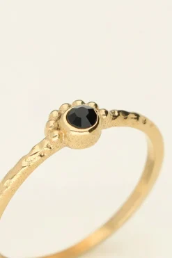 My Jewellery Bague Petite Pierre Noire Universe Fashion