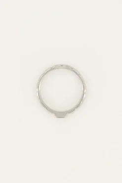My Jewellery Bague Rectangulaire Vintage Transparente Fashion